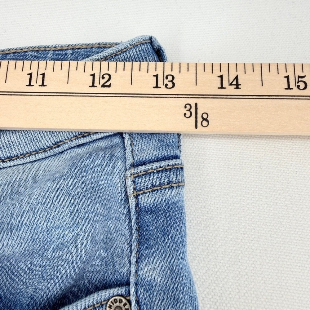 Hidden Jeans High Rise Flare Stretch Denim Size 27 Light Blue Good Condition - Picture 4 of 11